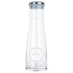 Caraffa in vetro Grohe Blue, 1 l, con coperchio in acciaio inox. Lavabile in lavastoviglie per sistemi a cartuccia.