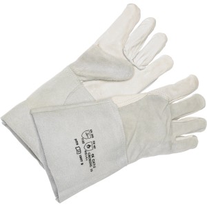 Gant de soudure LUX taille 10 en cuir, idéal pour les travaux de soudure.