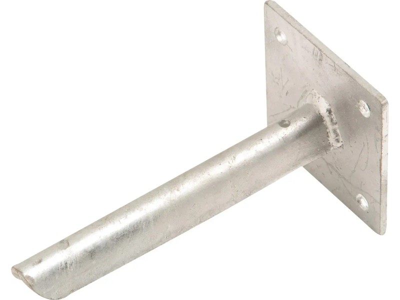 Zaunpfostenträger Verzinkt | 75x75 Mm, 4 Stück, Ohne Betonieren