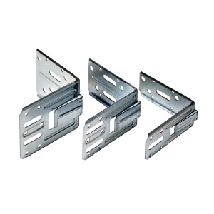 Angolo di connessione Knauf per UA 50/40, 4 pezzi, zincato, per montaggio telaio a montanti.
