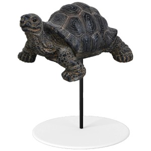 Vivid Schildkrötenstecker aus Polyresin, Gartendeko für den Außenbereich.
