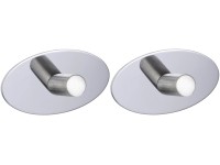 Wenko Wandhaken Piceno selbstklebend glänzend Edelstahl 2er-Set