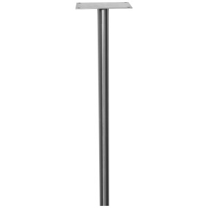Support en acier chromé pour boîte aux lettres Huber, Ø 6,5 cm, 14 cm, pour le montage de boîtes aux lettres.
