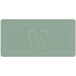 Grüne Kleine Wolke Wanneneinlage Foot, 36x72 cm, mit Fußabdruck-Motiv für sicheren Halt in der Badewanne.