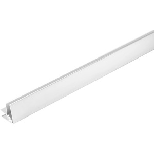 Profilo angolare bianco Grosfillex (5-8 mm) per pannelli, a clip, lunghezza 260 cm.