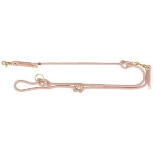 Trixie Guinzaglio Estensibile Soft Rope, rosa-rosa chiaro, 2 m di lunghezza. Guinzaglio per cani con moschettoni e anelli regolabili.