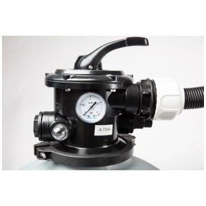 Steinbach Système de filtration Compact 8 : Filtre à sable avec vanne 6 voies et manomètre.