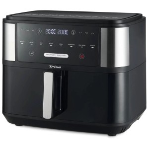 Friggitrice ad aria Trisa Crunchy Fry Pro 10 l nera con display digitale.