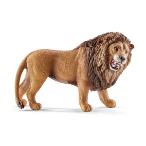 Lion rugissant Schleich Wild Life, figurine jouet détaillée pour enfants.