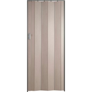 Porte pliante Spacy, décor Mélèze Gris, 84x205 cm. Porte gain de place pour intérieur.