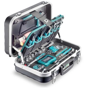 Mallette à outils Technocraft Pro Mini ouverte, 109 pièces, avec assortiment d'outils.