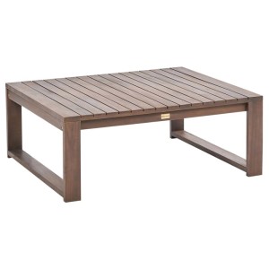 Tavolino da esterno Beliani Timor in legno acacia marrone, 75x90 cm.