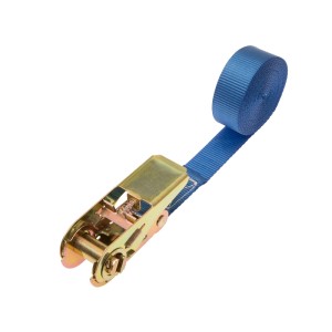 Sangle d'arrimage à cliquet bleue Conacord, largeur 25 mm et longueur 5 m.