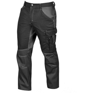 Pantalon de travail Essential Line noir et gris, taille 48, avec poches latérales, vêtement de travail.