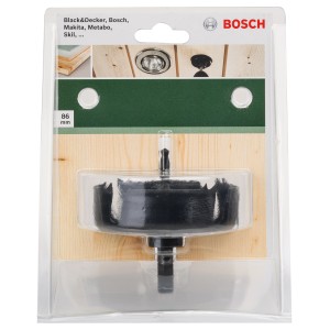 Tazza a corona Bosch 86 mm per faretti, confezionata. Utensile per fori precisi.
