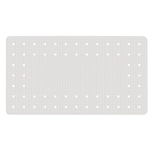 Tappetino per vasca da bagno bianco Wenko Mirasol in gomma, 69x39 cm, con ventose.