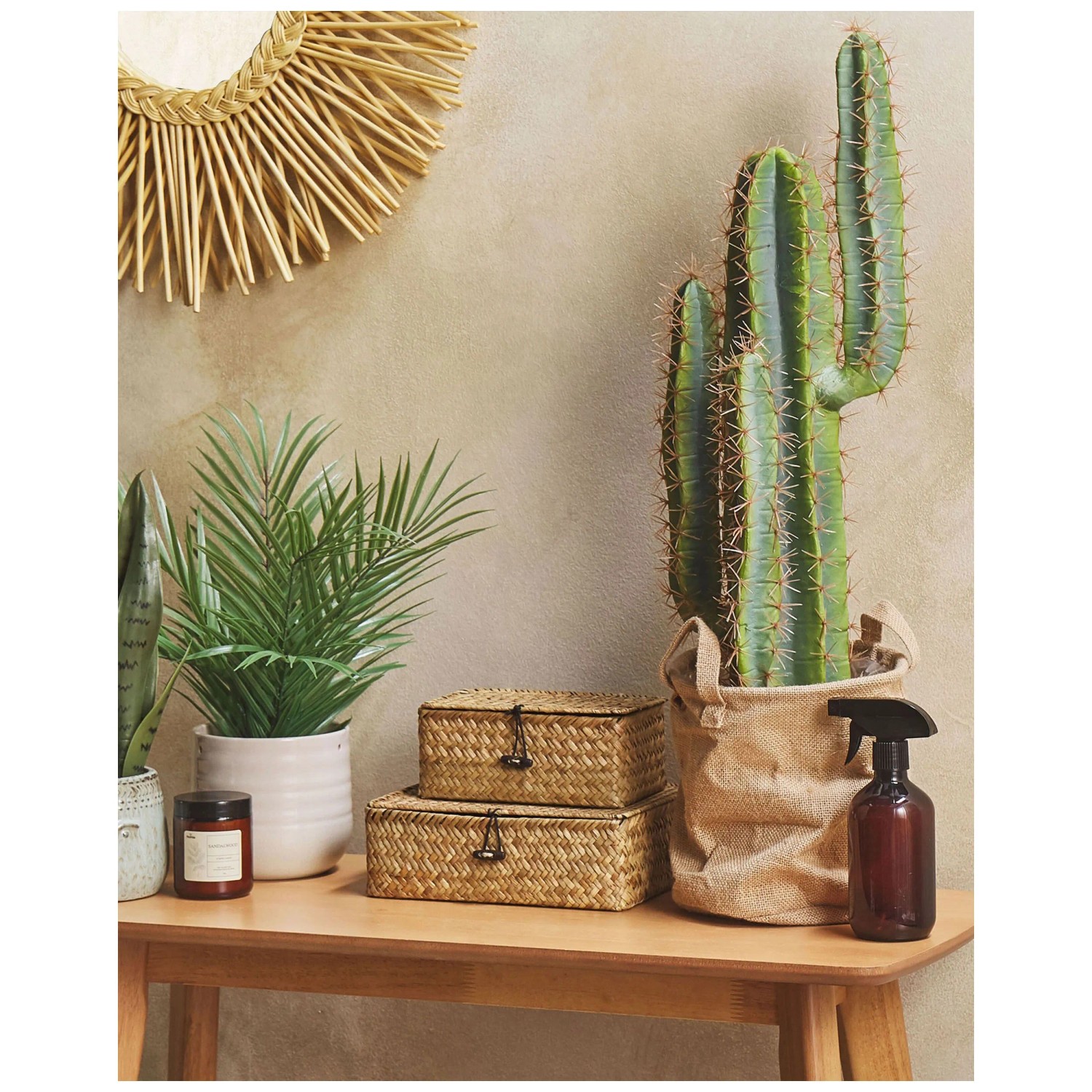 Kunstpflanze Cactus im Blumentopf  13 cm / Hhe 78 cm