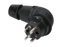 Stecker T25 Schwarz gewinkelt 5-polig / IP55 / 440 V