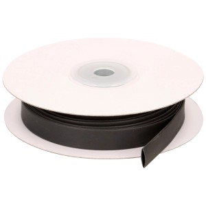 Guaina termorestringente nera (4,8 - 2,4 mm) in rotolo, 5 m, per isolamento cavi.