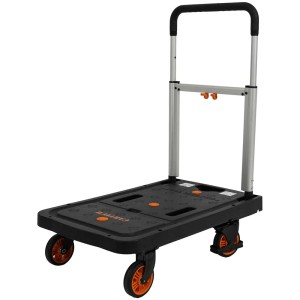 Carrello a piattaforma pieghevole Cartech, alluminio, portata 135 kg, (AxLxP) 65x40x90 cm.