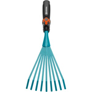 Gardena combisystem rastrello piccolo per rastrellare foglie e erba tagliata nelle aiuole.