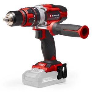 Trapano avvitatore a percussione a batteria Einhell Power X-Change TE-CD 18/48 Li-i-Solo (senza batteria/caricabatterie) con impugnatura supplementare.