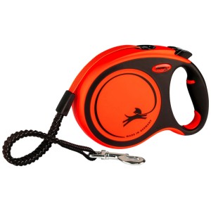 Trixie Flexi Xtreme guinzaglio per cani, cintura, 8 m, arancio-nero, per cani fino a 55 kg.