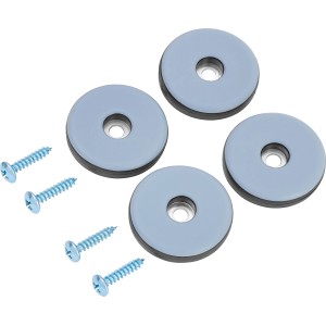4 patins Ultra Ø 38 mm avec vis pour fixation de meubles.