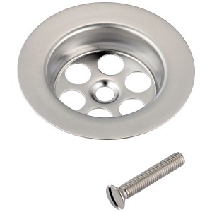 Calotta valvola in acciaio inox, Ø 70 mm, per lavabi e lavelli.