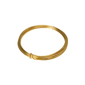 Fil de laiton Conacord, Ø 1 mm, longueur 7 m. Fil couleur or pour travaux manuels et jardinage.