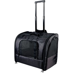 Trolley Trixie Elegance nero, 45x41x31 cm, per un trasporto sicuro del cane.