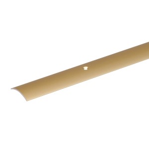 Profilo di transizione per pavimenti in acciaio dorato, 1 mm di spessore, 40 mm di larghezza e 900 mm di lunghezza.