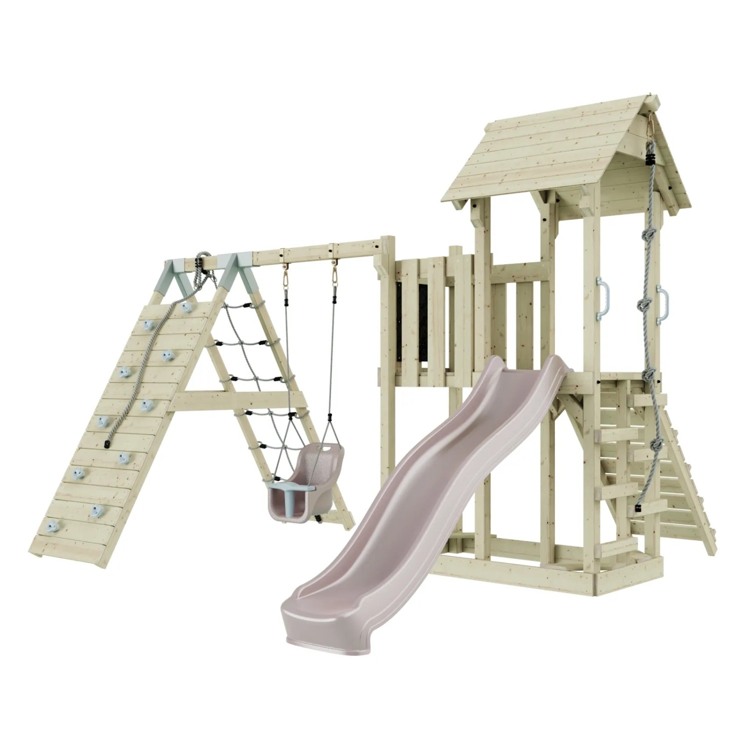 Toboggan en plastique King rose et violet