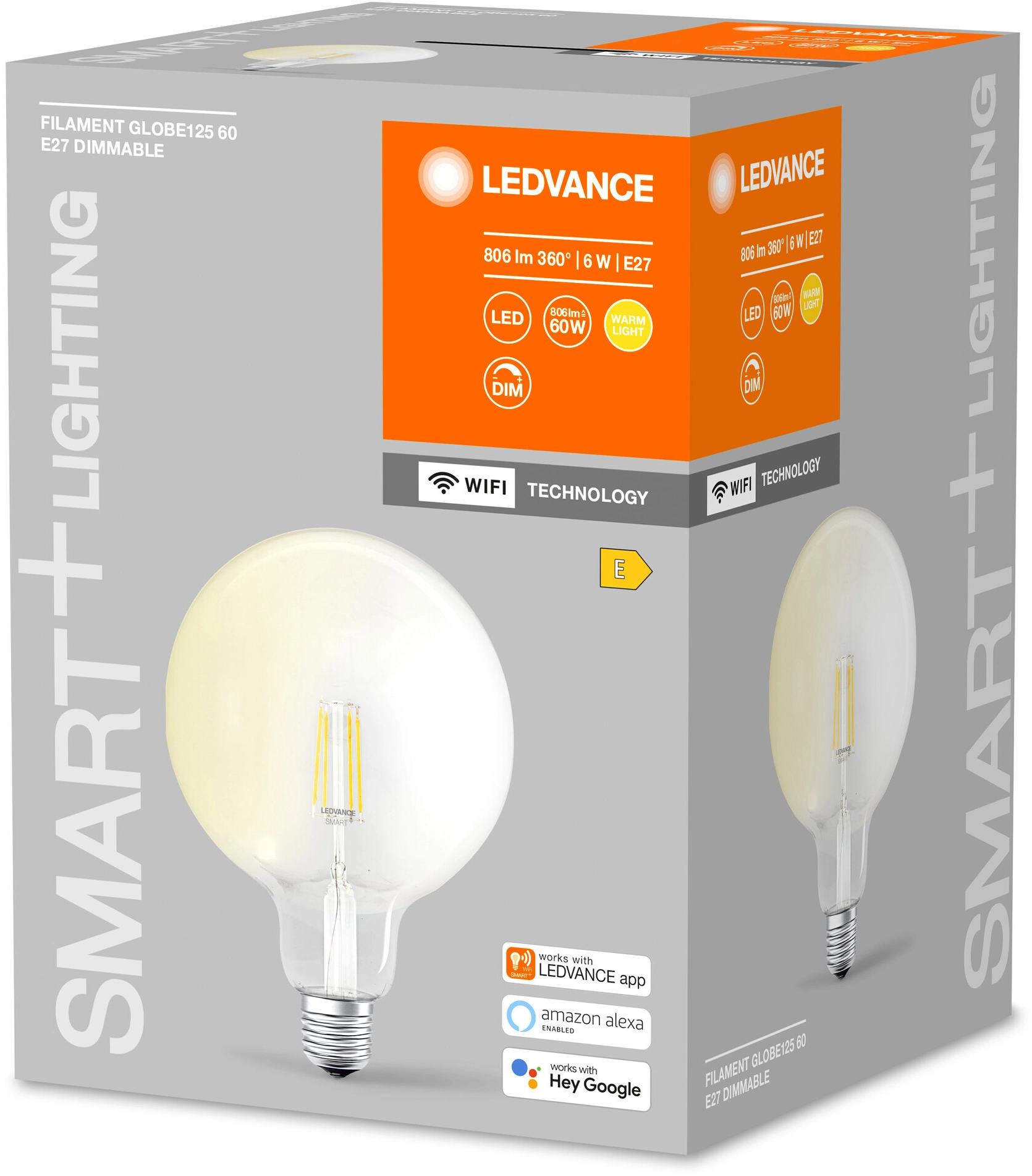 Ledvance Lampadina LED Globe Smart E27 / 6 W / 827 lm