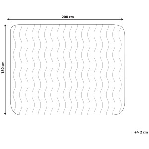 Surmatelas Pektusan en microfibre, 180x200 cm, avec piquage ondulé.