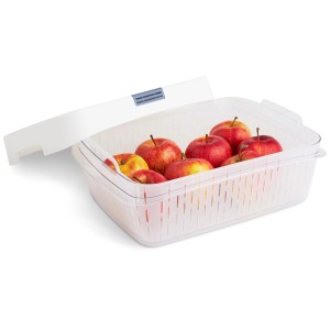 Contenitore per alimenti Rotho Dynamic Fresh 6.4 l con mele, conservazione alimenti.