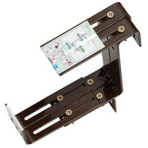 Support réglable marron OBI pour jardinière de balcon pour murs/parapets de 4 à 14 cm d'épaisseur.