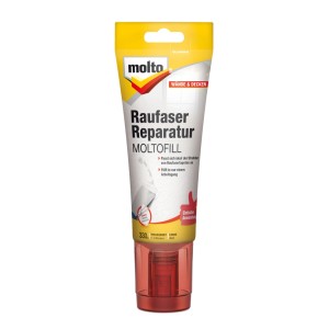 Molto Raufaser Reparatur Moltofill 330g Tube, weißer Fertigspachtel für Wände und Decken.