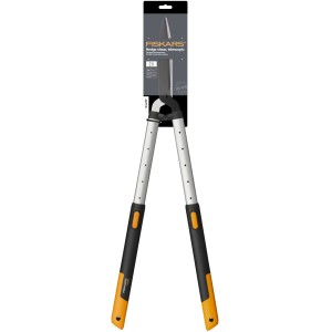 Cisailles à haie télescopiques Fiskars SmartFit HS86 avec lames en acier et poignées réglables.