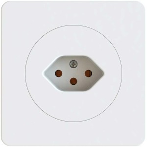 Presa a muro bianca maxONE T13, 10A/250V per montaggio a parete.