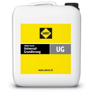 Kanister Sakret Universalgrundierung, gelb, 1 Liter. Haftgrund für Innen- und Außenbereich.