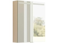 Dansani Spiegelschrank Top mit 2 Türen + Steckdose Sand 70,4 x 60 cm