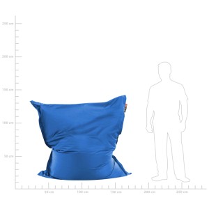 Beliani pouf Fuzzy, blu scuro, 180x140 cm. Comodo pouf grande per zone giorno e notte.