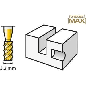 Fresa per incisione Dremel Max 194DM, diametro 3,2 mm, per miniutensili.