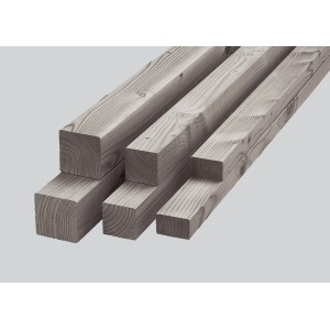 Sottostruttura in pino impregnato grigio (3 m) per decking terrazza.