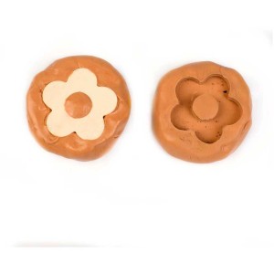 Pâte à modeler en silicone pour moules, 2x40g, pour créer des moules en forme de fleurs.