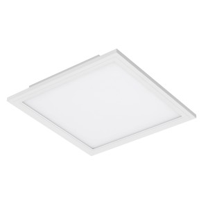 Panneau LED blanc avec détecteur, 12 W, pour montage au plafond. Forme carrée.