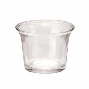 Portacandela conico in vetro, 6 cm, trasparente, per forniture artistiche e decorazioni.