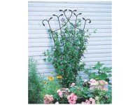 Neogard Geschmiedetes Rankgitter mit Blätter Schwarz 66 x 203 cm