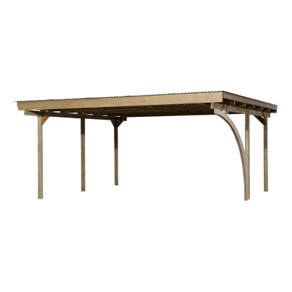Weka Doppelcarport 616 A mit Rundbogen / 500 x 500 cm